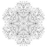 Mandala com linhas finas e simples (Mandalas temáticas : Flores e vegetação)