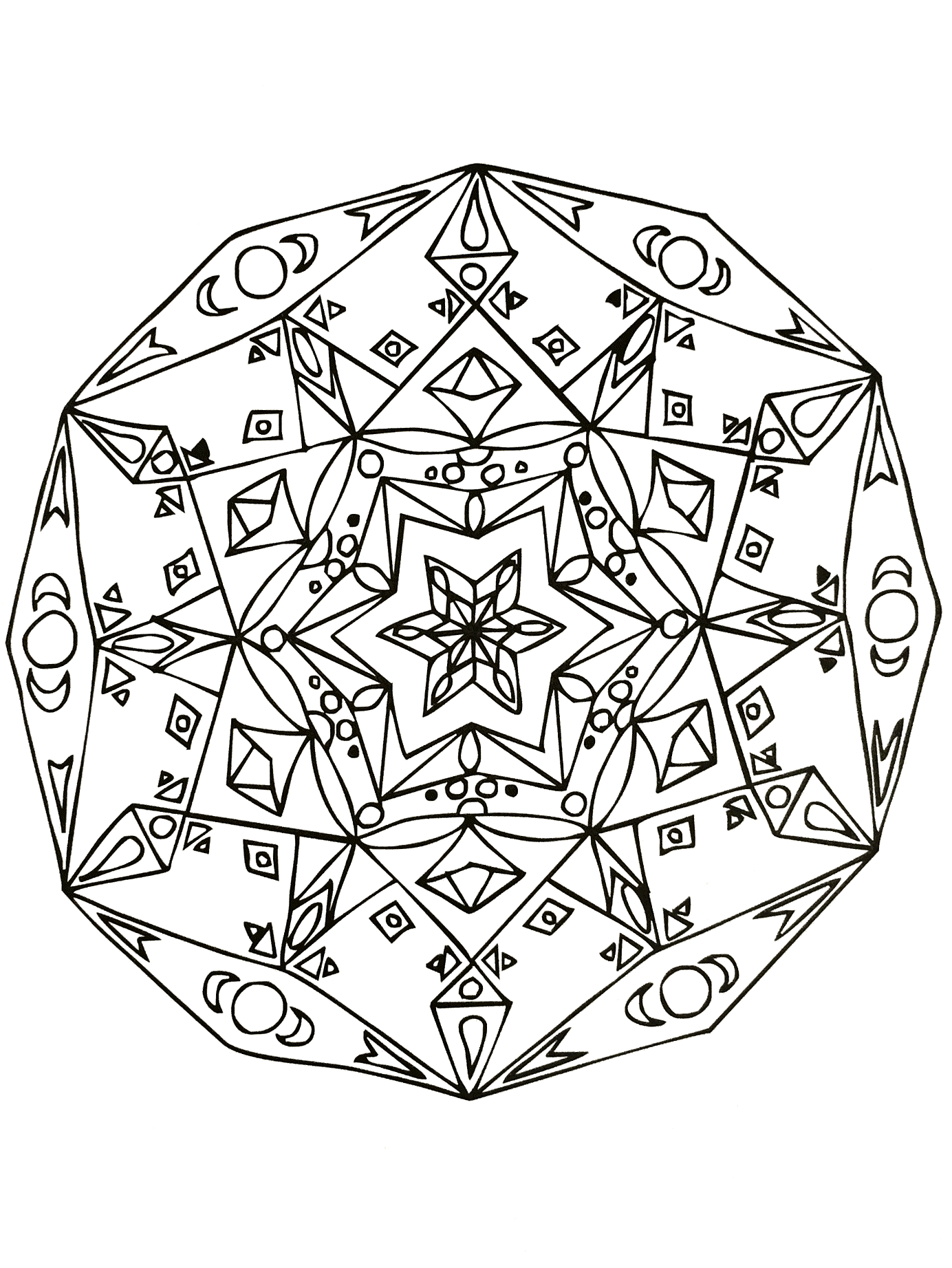 Mandala gratuito para imprimir zen e anti estresse - 81642 (Mandalas temáticas : Zen e anti-estresse)