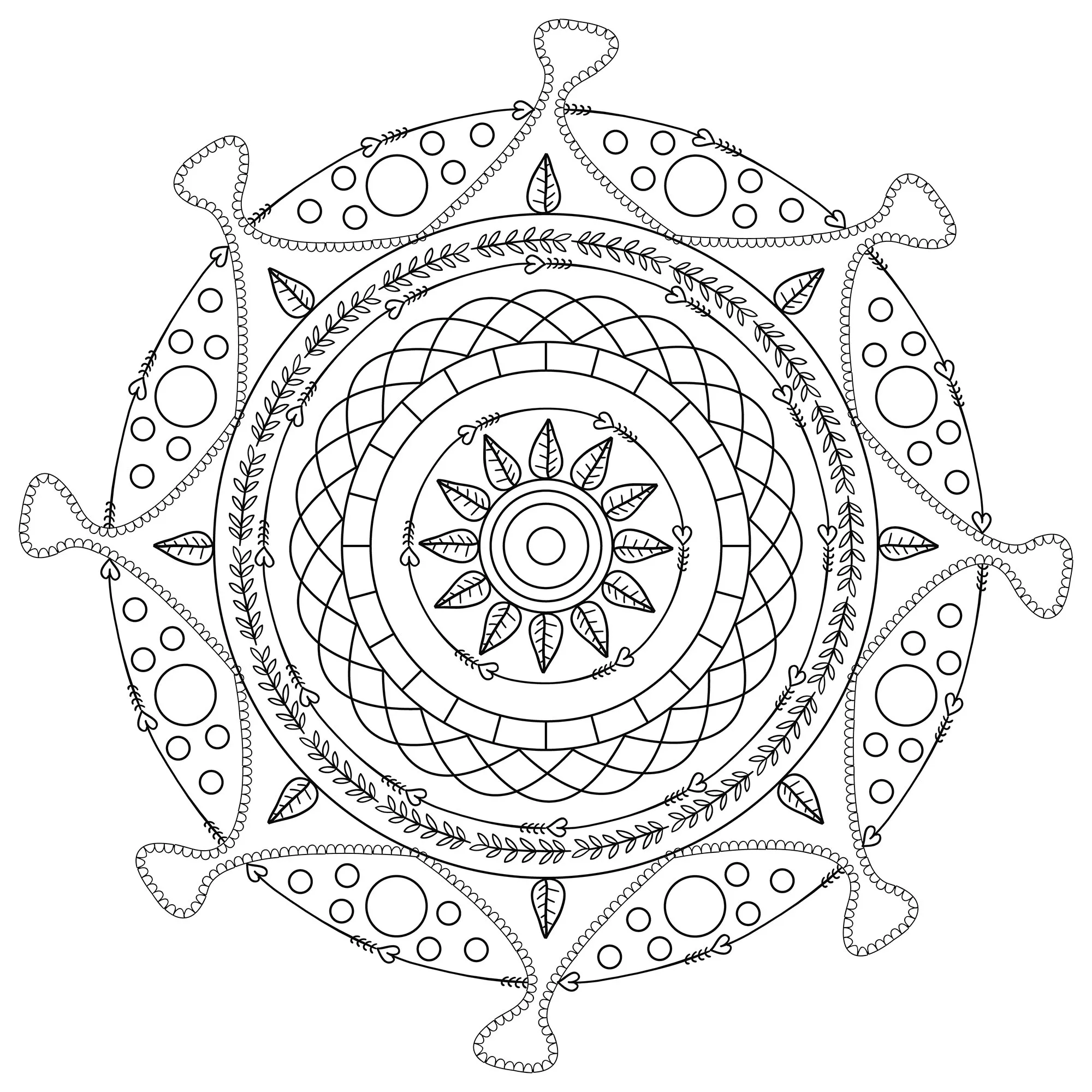 Mandala harmoniosa (Mandalas temáticas : Zen e anti-estresse)