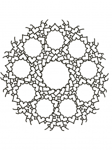 Mandala com círculos bonitos (Mandalas temáticas : Zen e anti-estresse)