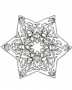 Estrela mandala desenhada à mão (Mandalas temáticas : Zen e anti-estresse)