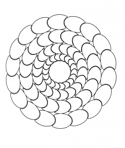 Mandala de conchas pequenas (Mandalas temáticas : Zen e anti-estresse)
