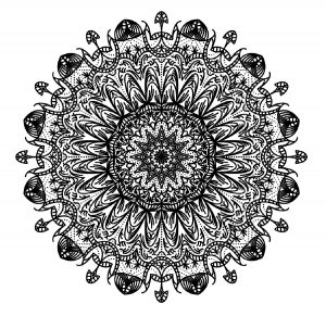 Mandala com linhas grossas