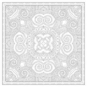 Mandala quadrada complexa