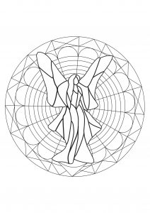 Mandala de fadas geométrica e sonhadora