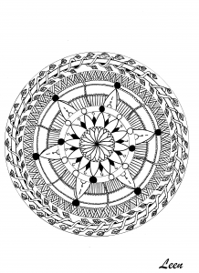 Mandala de folhas de Leen Margot